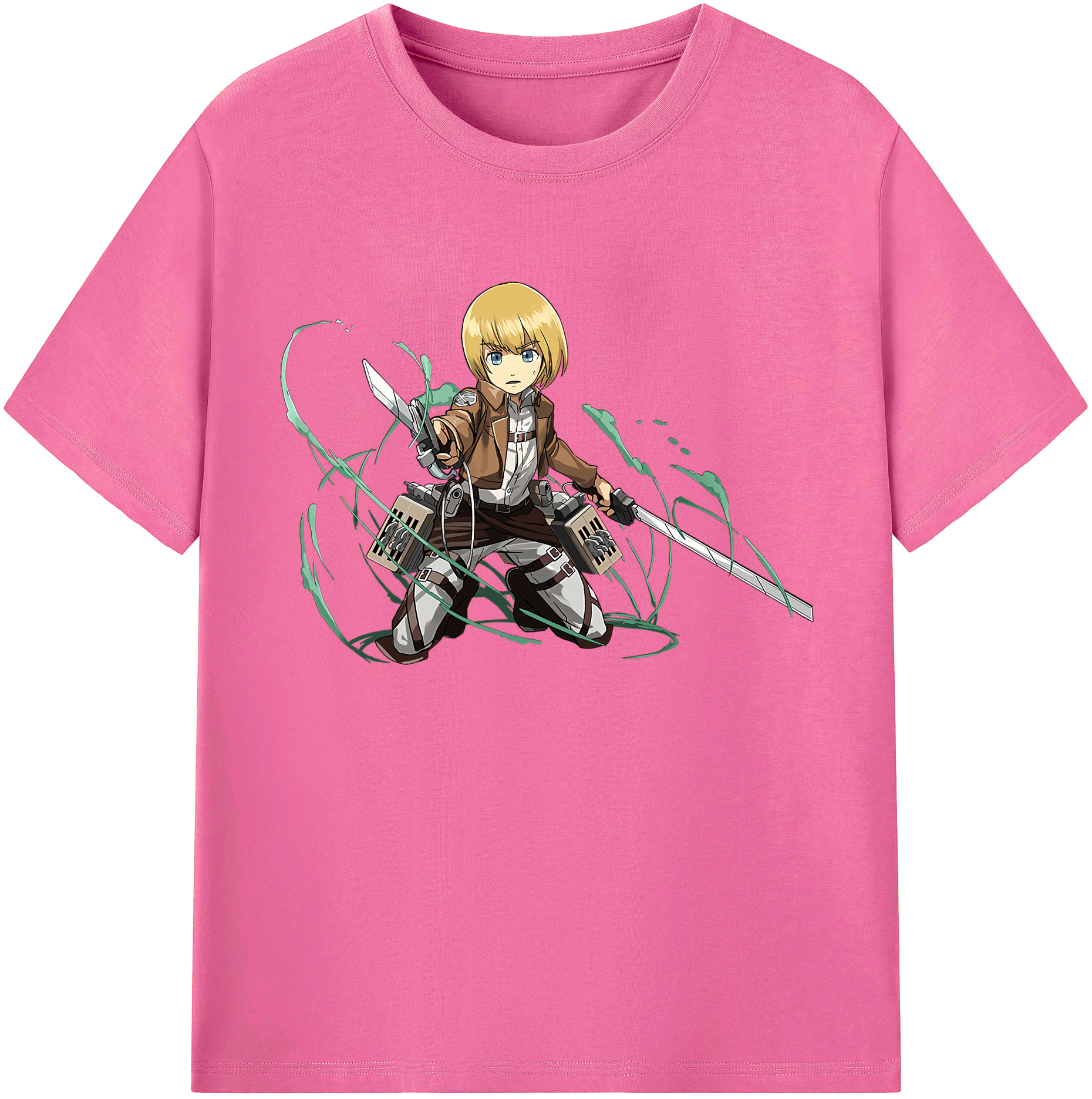 （画像用） 進撃の巨人 アルミン·アルレルト Attack on Titan Armin Arlert レディースカジュアルプリントTシャツ（綿100％）